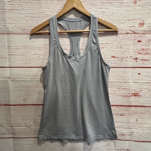 Vuori Tops - Vuori Lux Racerback Tank in Light Heather Grey Sz S